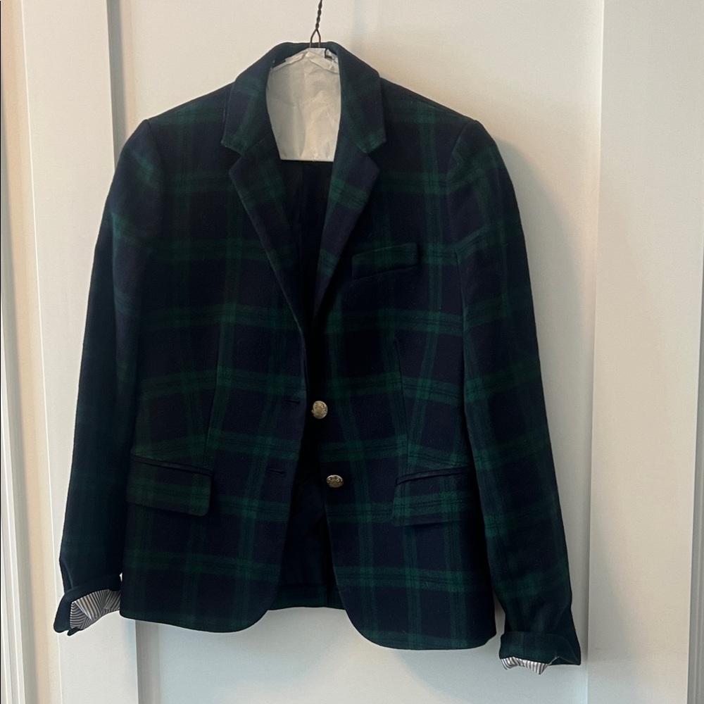 J. Crew Factory Classic Blackwatch Plaid Blazer